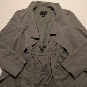 Club Monaco Olive Green Draped Trench Jacket | Size M